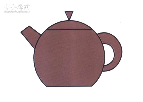 陶瓷茶壶简笔画画法图片步骤步骤1