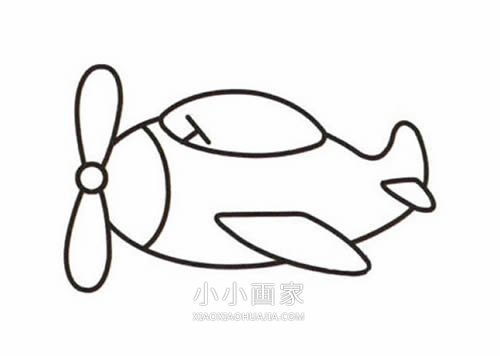 彩色小飞机简笔画画法图片步骤步骤6