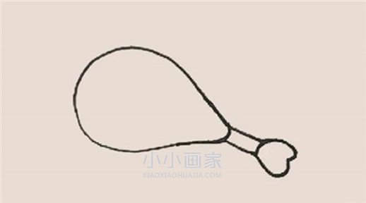 彩色鸡腿简笔画画法图片步骤步骤3