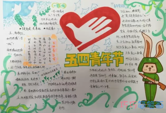 关于五四青年节一等奖手抄报怎么画简单漂亮步骤1