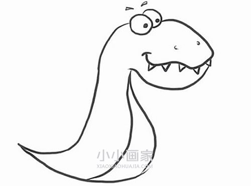 搞笑恐龙简笔画画法图片步骤步骤6