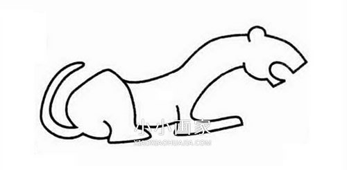 笑着的豹子简笔画画法图片步骤步骤3