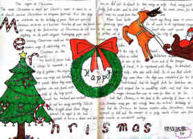 绘本故事初一关于圣诞快乐的手抄报图片