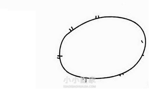 简单猕猴桃简笔画画法图片步骤步骤2