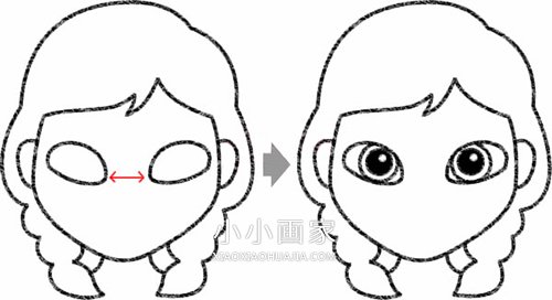 彩色安娜公主简笔画画法图片步骤步骤4