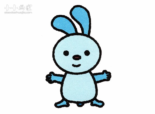 可爱卡通小兔子简笔画画法图片步骤步骤1
