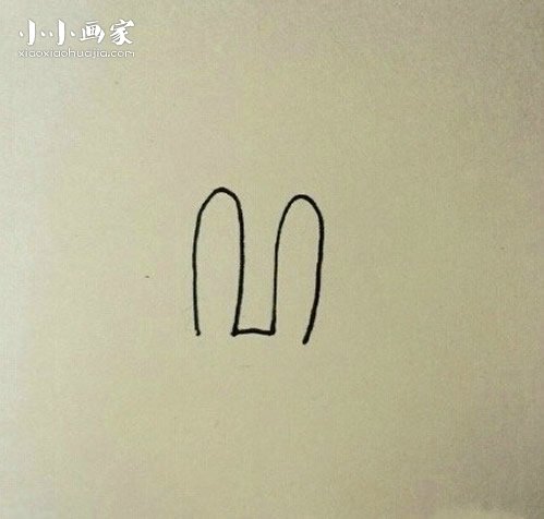 快乐的小兔子简笔画画法图片步骤步骤2