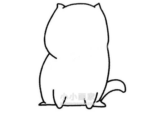 囧囧小猫简笔画画法图片步骤步骤4