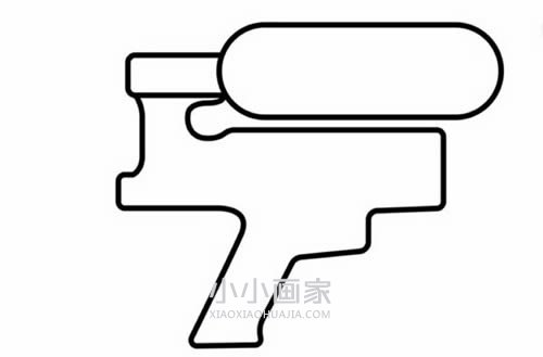 彩色玩具水枪简笔画画法图片步骤步骤3