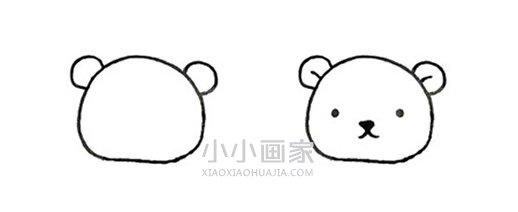 小熊玩偶简笔画画法图片步骤步骤1