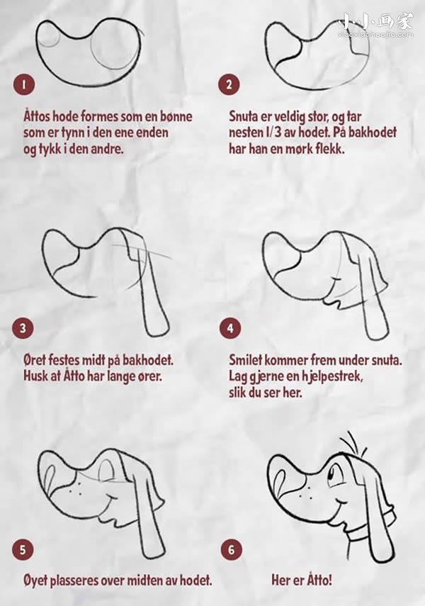 绘本故事简单狗头简笔画画法图片步骤