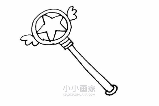 可爱魔法棒简笔画画法图片步骤步骤6