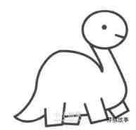 可爱小恐龙简笔画画法图片步骤步骤4