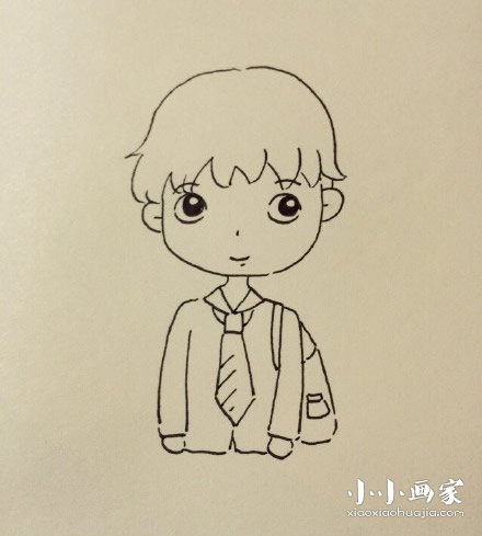 高中男生简笔画画法图片步骤步骤6