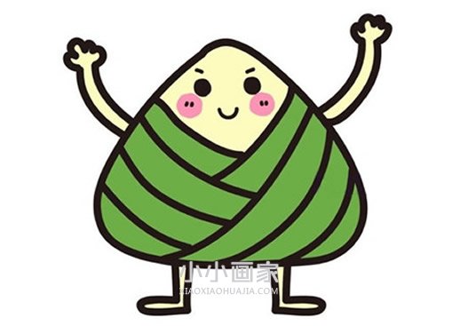 绘本故事卡通粽子简笔画画法图片步骤