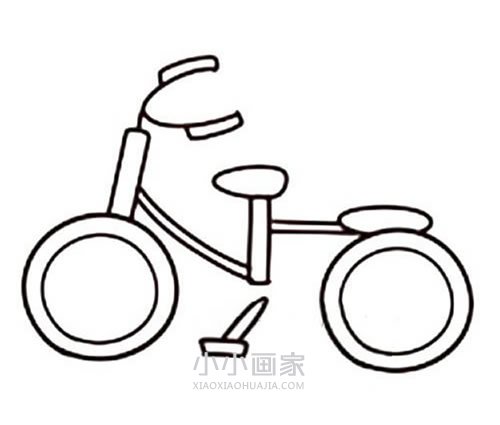彩色自行车简笔画画法图片步骤步骤4