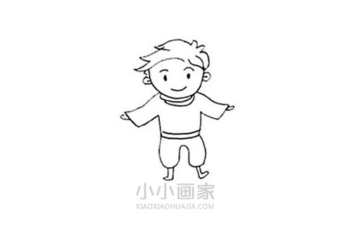 可爱小王子简笔画画法图片步骤步骤5
