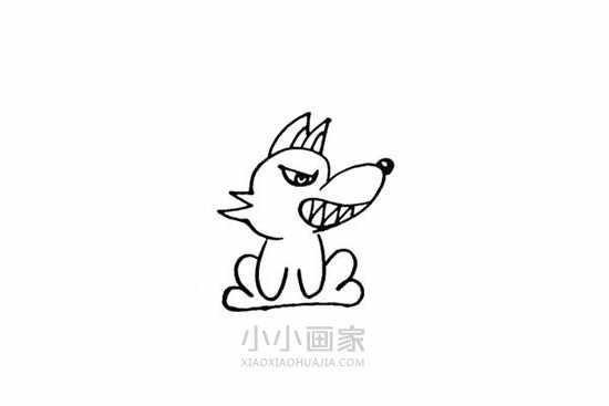 坏坏的大灰狼简笔画画法图片步骤步骤10
