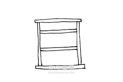 彩色书柜简笔画画法图片步骤步骤3