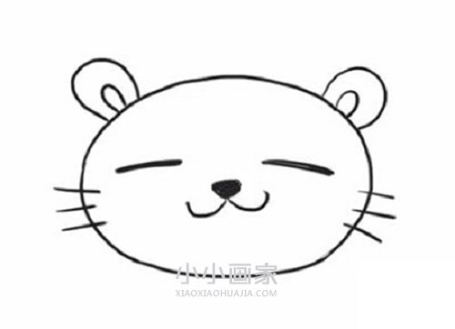 黑白卡通狮子简笔画画法图片步骤步骤4