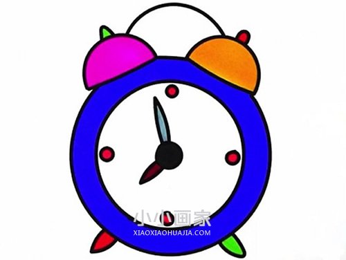 彩色小闹钟简笔画画法图片步骤步骤1