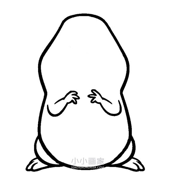 吃饼干的土拨鼠简笔画画法图片步骤步骤4