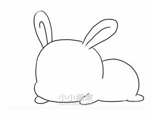 趴地上的可爱兔子简笔画画法图片步骤步骤4