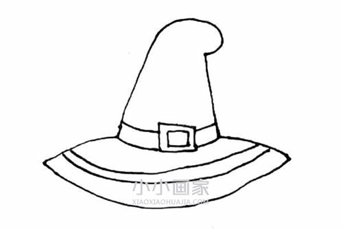 彩色女巫帽简笔画画法图片步骤步骤6