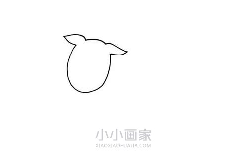 奔跑的小羊简笔画画法图片步骤步骤2