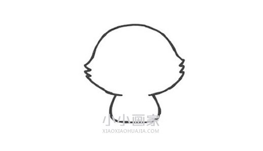 白色小猫咪简笔画画法图片步骤步骤2