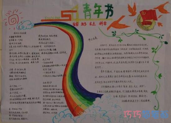 关于五四青年节的由来的手抄报内容图片简单漂亮步骤1