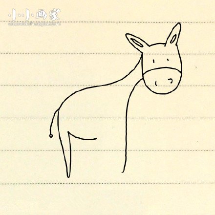 简单小毛驴简笔画画法图片步骤步骤7