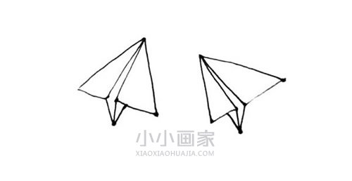 飞行的纸飞机简笔画画法图片步骤步骤6