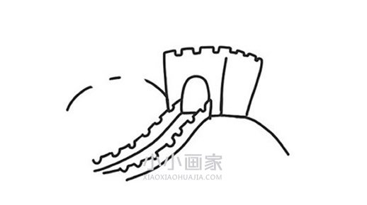 万里长城简笔画画法图片步骤步骤4
