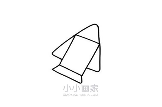 飞行的火箭简笔画画法图片步骤步骤3