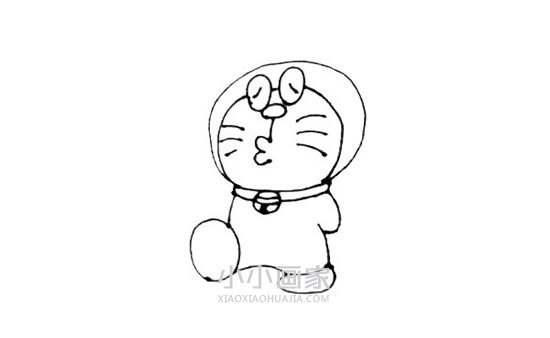 哼歌的哆啦A梦简笔画画法图片步骤步骤6
