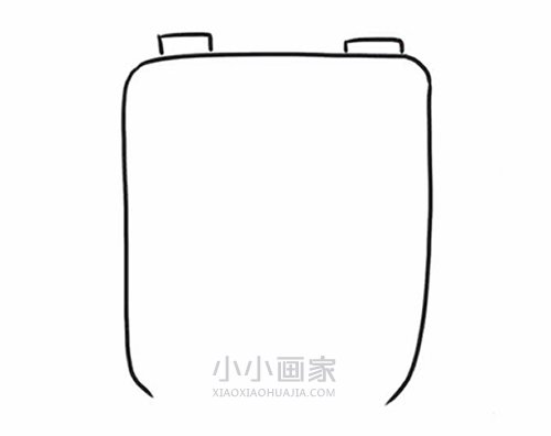 双肩背书包简笔画画法图片步骤步骤3