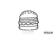 麦当劳套餐简笔画画法图片步骤步骤3