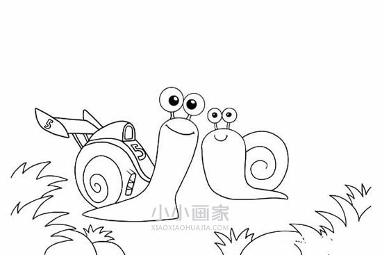 极速蜗牛特博简笔画画法图片步骤步骤8