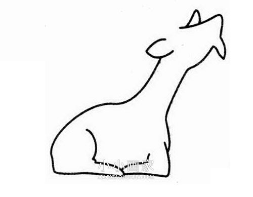 伸脖子的羊简笔画画法图片步骤步骤3