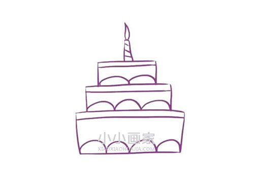 三层结婚蛋糕简笔画画法图片步骤步骤6
