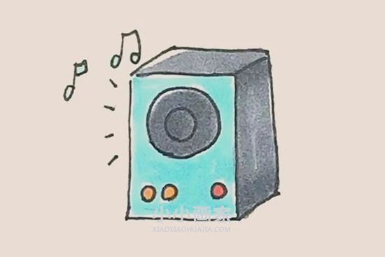 彩色音箱简笔画画法图片步骤步骤1