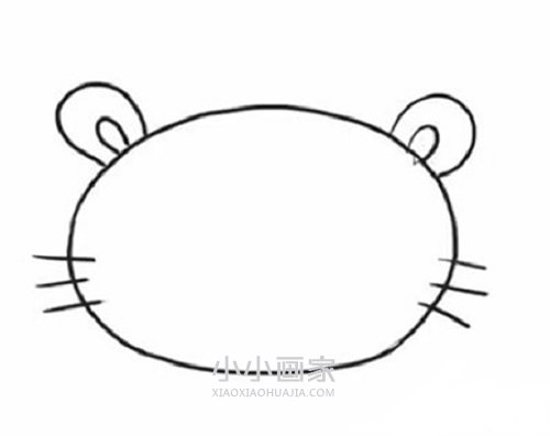 黑白卡通狮子简笔画画法图片步骤步骤3