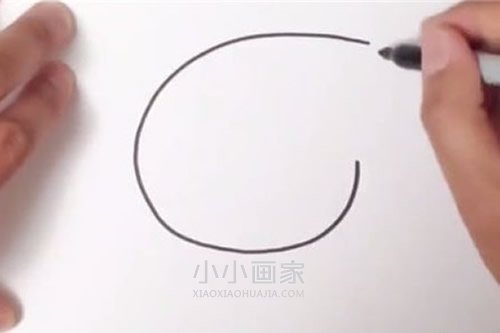 彩色小猪佩奇简笔画画法图片步骤步骤2