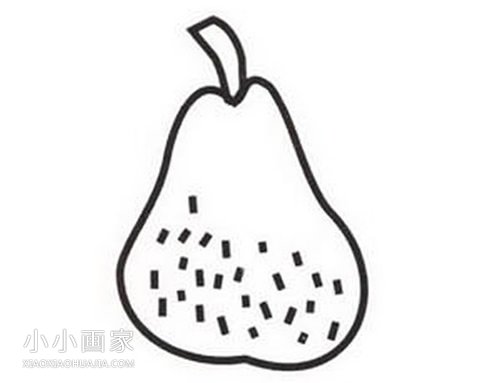 简单梨子简笔画画法图片步骤步骤4