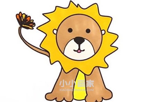 绘本故事彩色小狮子简笔画画法图片步骤