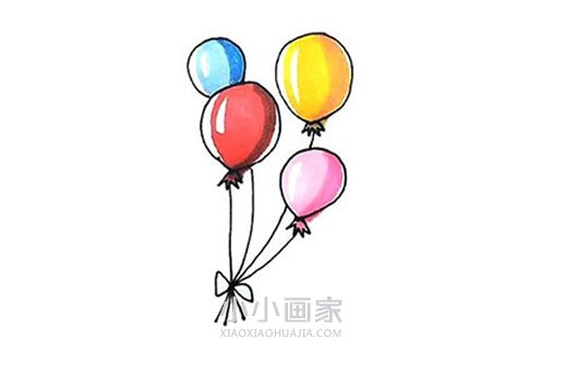 节日气球简笔画画法图片步骤步骤1