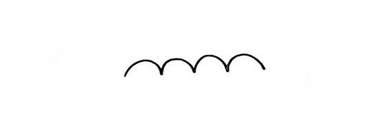 漂亮雨伞简笔画画法图片步骤步骤2