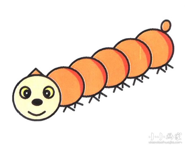 毛毛虫简笔画画法图片步骤步骤1