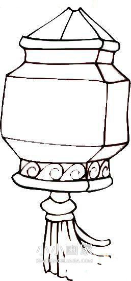 春节灯笼简笔画画法图片步骤步骤2